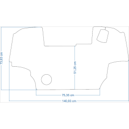 Fendt serijos 300 Vario (311 / 312 / 313 / 314 / 315 / 516 / 517 / 518) 2017- Traktoriaus kilimėliai 48049