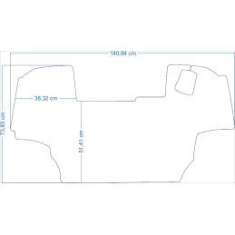 Fendt serijos 300 Vario (311 / 312 / 313 / 314 / 315 / 516 / 517 / 518) 2017- Traktoriaus kilimėliai 48050