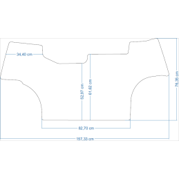 Fendt serijos 900 Vario (930 / 936 / 939 / 942 / 945 / 949) 2015–2020 m. traktoriaus kilimėliai 48090