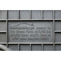 Fiat Grande Punto 2005-2009 Guminiai kilimėliai MOTOHOBBY FRONT 170902/2