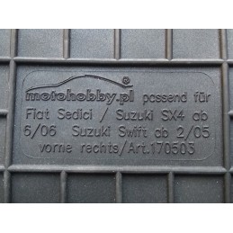 Fiat Sedici 2006-2014 Guminiai kilimėliai MOTOHOBBY FRONT 170503/2