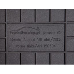 Honda Accord VIII 2008-2015 Guminiai kilimėliai MOTOHOBBY FRONT 150604/2