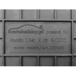 Honda Civic X 2015- Guminiai kilimėliai MOTOHOBBY 200406