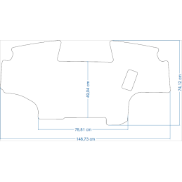 John Deere 7 serijos 7920 2001–2005 / John Deere 8 serijos 8530 2001–2005 traktorių kilimėliai 48040
