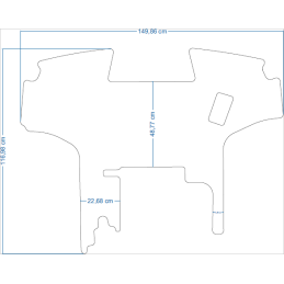 John Deere 8 serijos 8320 PowerShift 2001–2005 m. traktoriaus kilimėliai 48037