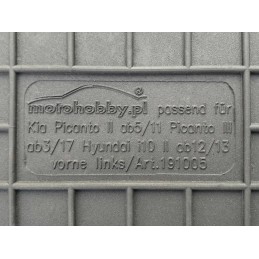 Kia Picanto II 2011-2017 Guminiai kilimėliai MOTOHOBBY FRONT 191005/2