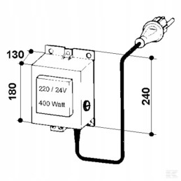 Suevia transformatorius 400w 230 24v 4 gertuvėms