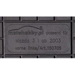 Mazda 3 I 2003-2009 Guminiai kilimėliai MOTOHOBBY FRONT 150705/2
