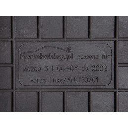 Mazda 6 I GG GY 2002-2007 m. Guminiai kilimėliai MOTOHOBBY priekiniai 150701/2