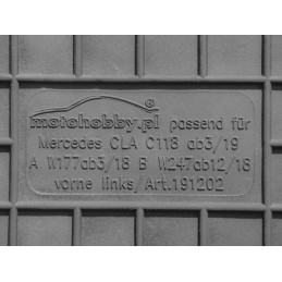 Mercedes CLA C118 2018- MOTOHOBBY priekiniai guminiai kilimėliai 191202/2