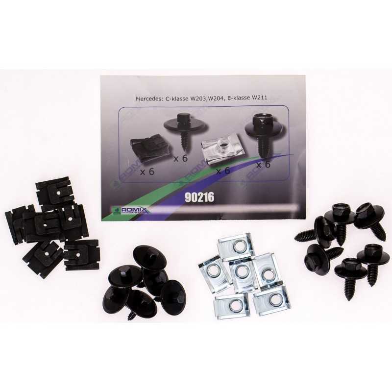 Mercedes E klasės W211 2002-2009 variklio dangtelio laikikliai ROMIX 90216