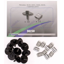 Mercedes W201 1982-1993 Variklio dangtelio laikikliai ROMIX 90230