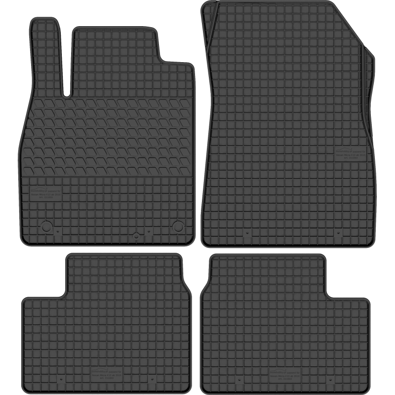 Nissan Micra IV K13 2010-2016 Guminiai kilimėliai MOTOHOBBY 210804