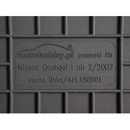 Nissan Qashqai I 2007-2013 Guminiai kilimėliai MOTOHOBBY FRONT 150501/2
