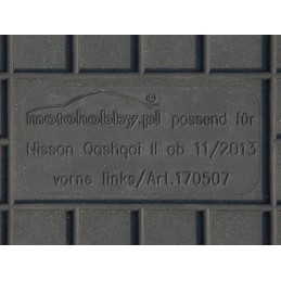 Nissan Qashqai II 2013- Guminiai kilimėliai MOTOHOBBY FRONT 170507/2