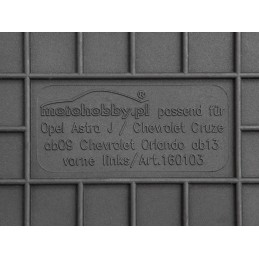 Opel Astra IV J 2009-2015 Guminiai kilimėliai MOTOHOBBY FRONT 160103/2