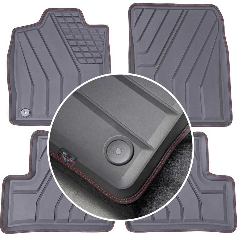 Opel Astra VI L nuo 2021 m. AmalPlast AP1105 guminiai kilimėliai – nubuko spalvos (raudoni siūlai)