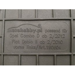 Opel Combo D 2011-2019 Guminiai kilimėliai MOTOHOBBY FRONT 190604/2