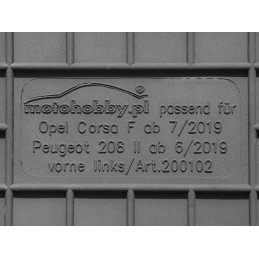 Opel Corsa F 2019- Guminiai kilimėliai MOTOHOBBY 200102