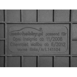 Opel Insignia 2008-2014 Guminiai kilimėliai MOTOHOBBY 141104