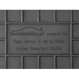 Opel Meriva A 2003-2010 Guminiai kilimėliai MOTOHOBBY FRONT 170104/2
