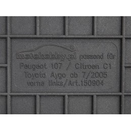 Peugeot 107 2005-2014 Guminiai kilimėliai MOTOHOBBY FRONT 150904/2