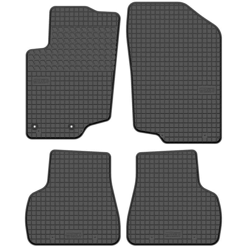 Peugeot 207 nuo 2006-2012 Guminiai kilimėliai MOTOHOBBY 231110