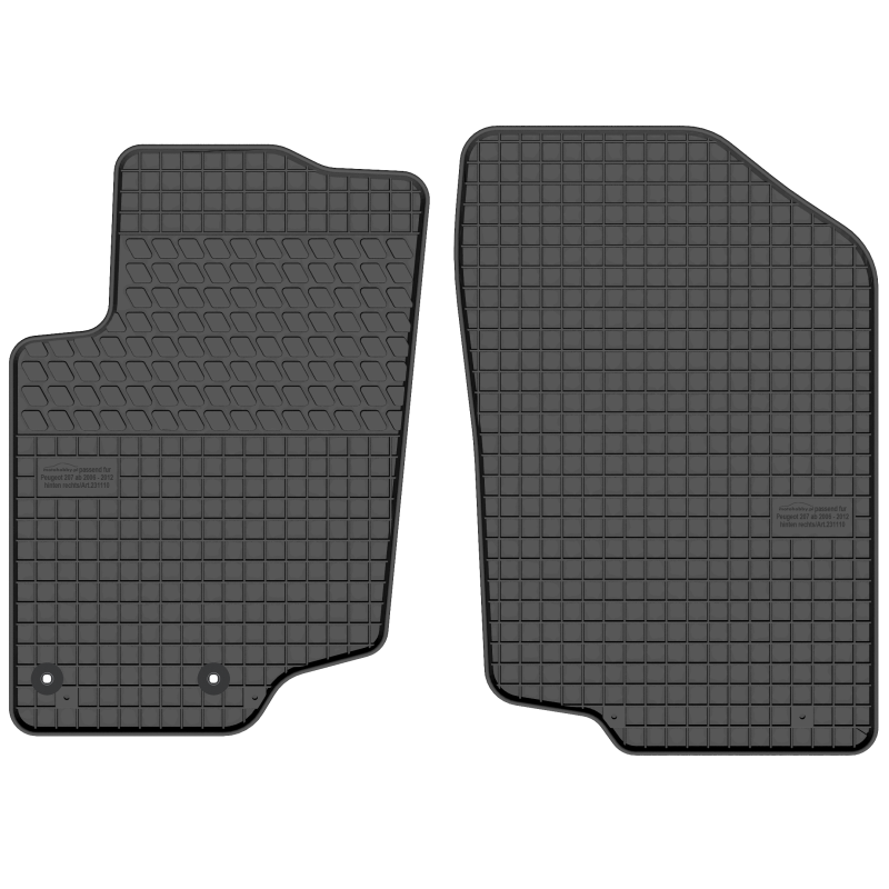 Peugeot 207 nuo 2006-2012m. Guminiai kilimėliai MOTOHOBBY FRONT 231110/2