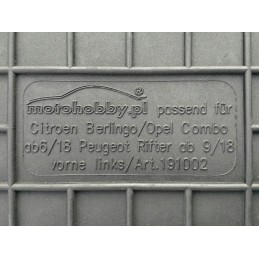 Peugeot Rifter 2018- MOTOHOBBY FRONT guminiai kilimėliai 191002/2