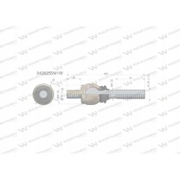 Vairo jungtis 208 mm m22x1 5 m24x1 5 342625