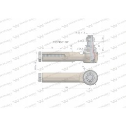 Vairo jungtis 183mm m22x1 5 133743010 waryn