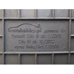 Renault Clio IV 2012-2019 Guminiai kilimėliai MOTOHOBBY 170509