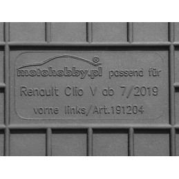 Renault Clio V 2019- MOTOHOBBY priekiniai guminiai kilimėliai 191204/2