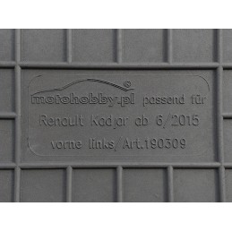 Renault Kadjar 2015- MOTOHOBBY priekiniai guminiai kilimėliai 190309/2
