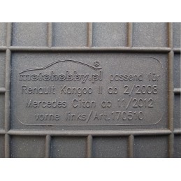 Renault Kangoo II 2008- Guminiai kilimėliai MOTOHOBBY priekiniai 170510/2