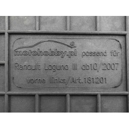 Renault Laguna III 2007-2015m. Guminiai kilimėliai MOTOHOBBY priekiniai 181201/2