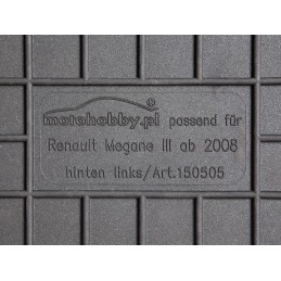 Renault Megane III 2008-2016 m. guminiai kilimėliai MOTOHOBBY priekiniai 150505/2