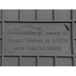Renault Talisman 2015- Guminiai kilimėliai MOTOHOBBY 190308