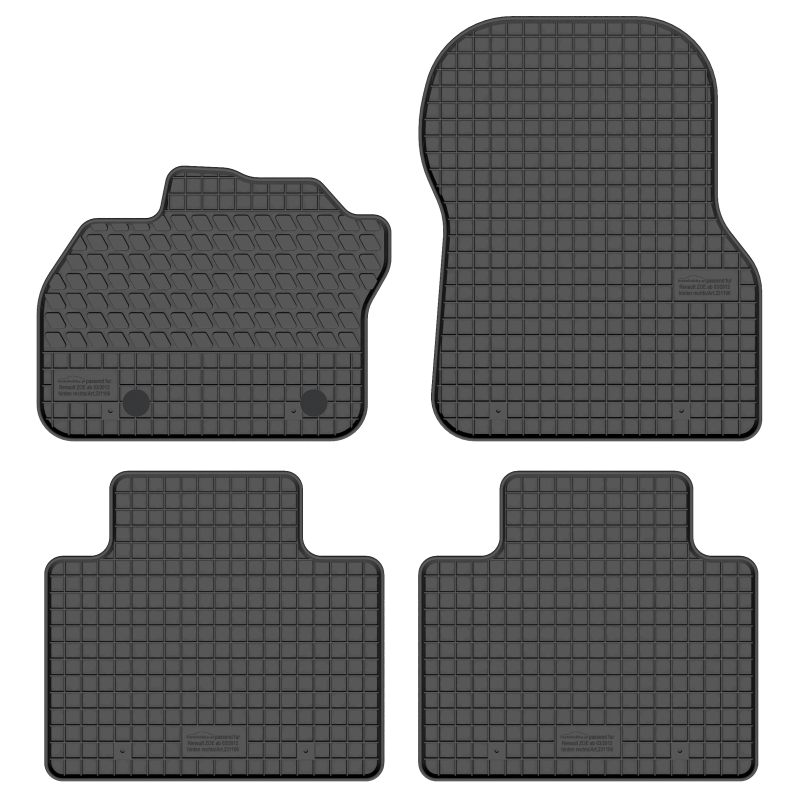 Renault Zoe nuo 2012 iki 2024 m. Guminiai kilimėliai MOTOHOBBY 231106