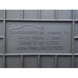 Skoda Rapid 2012- Guminiai kilimėliai MOTOHOBBY 170903