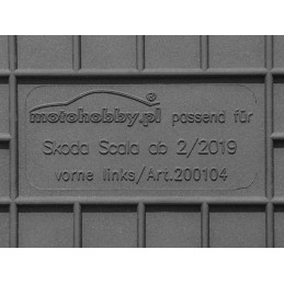 Skoda Scala 2018- MOTOHOBBY priekiniai guminiai kilimėliai 200104/2