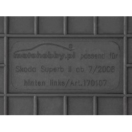 Skoda Superb II 2008-2015m. Guminiai kilimėliai MOTOHOBBY priekiniai 170107/2