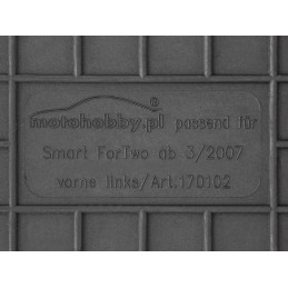 Smart ForTwo 2007-2015 m. guminiai kilimėliai MOTOHOBBY 170102