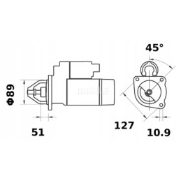 Starteris su reduktoriumi 12v 3 2kw su 10 cw mahle