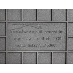 Toyota Avensis III 2009-2018 m. guminiai kilimėliai MOTOHOBBY priekiniai 150601/2