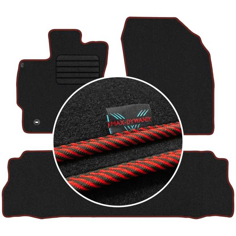 Toyota Prius Plus 5os 2012- Veliūriniai kilimėliai MAX-DYWANIK