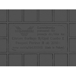 Toyota ProAce City 2019- Guminiai kilimėliai MAX-DYWANIK 800555