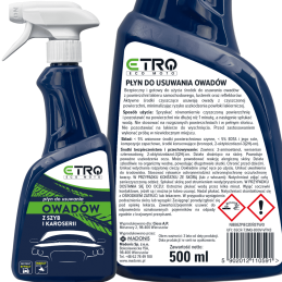 Vabzdžių valiklis stiklams ir kėbulams 500 ml – ETRO T005