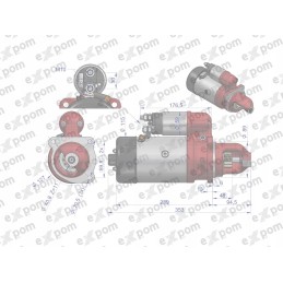 Starteris r11a 12v 3kw c 330 c 360 expom kwidzyn