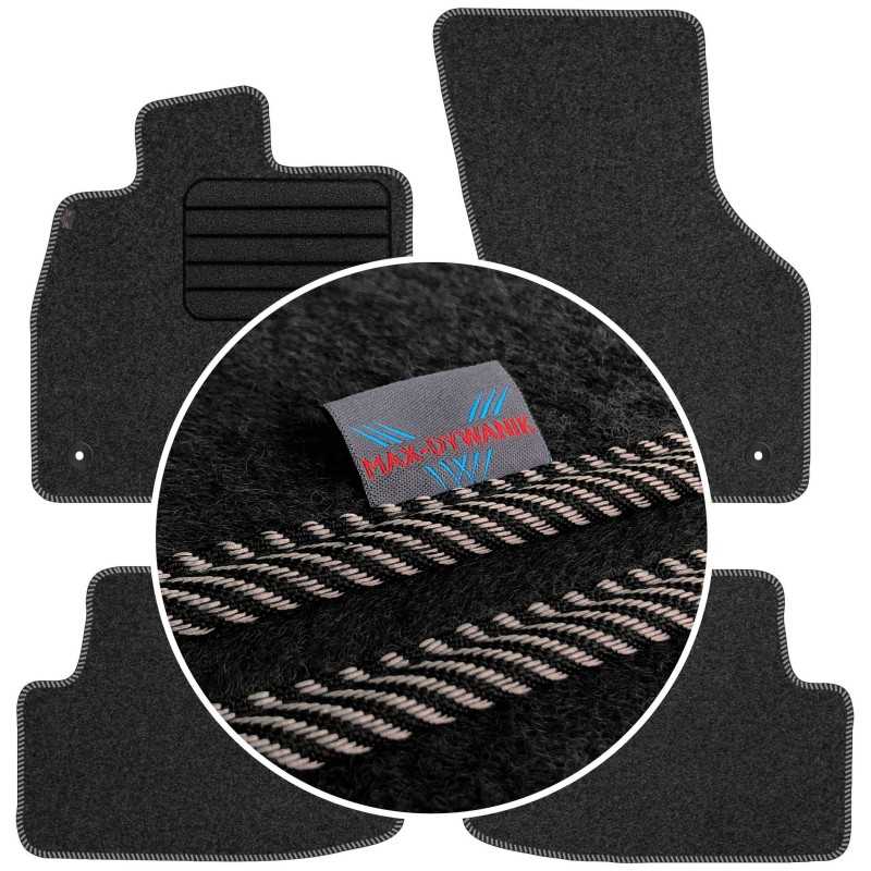 Volkswagen Golf VII 2012-2020 Veliūriniai kilimėliai MAX-DYWANIK